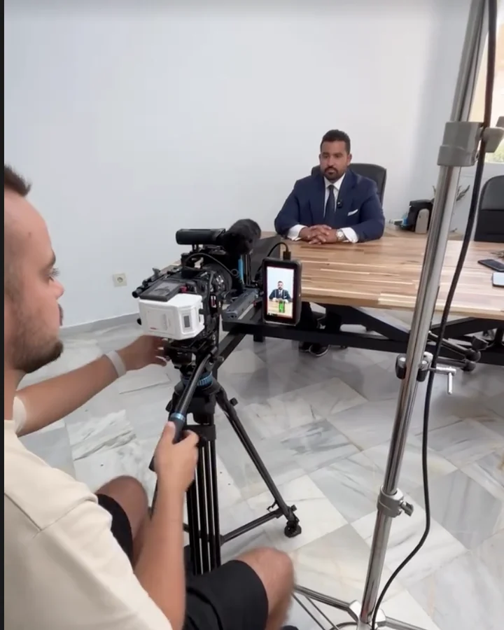 Sesión de grabación en oficina